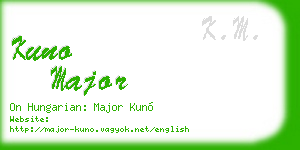 kuno major business card
